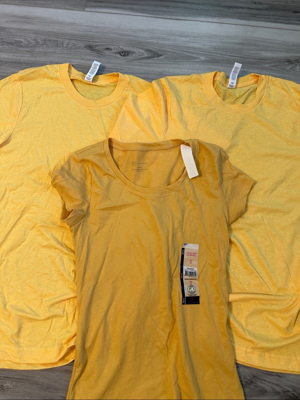 Yellow tees